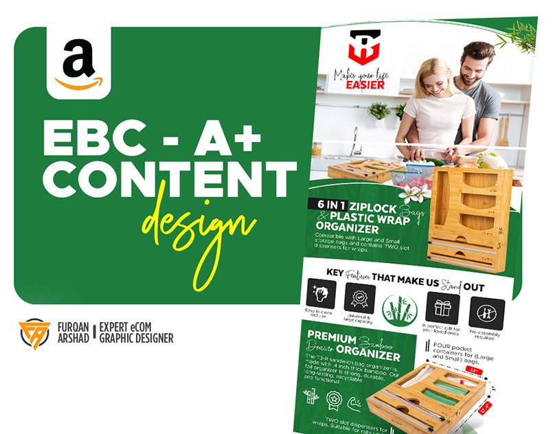 Ziplock Bags & Plastick Warp Orgnizer Amazon EBC | Amazon A+ Content